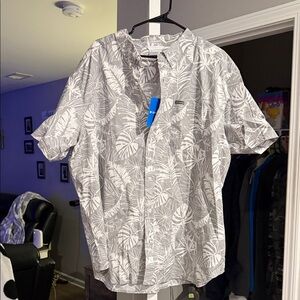 Men's XXL Columbia  Leaf Print Shirt